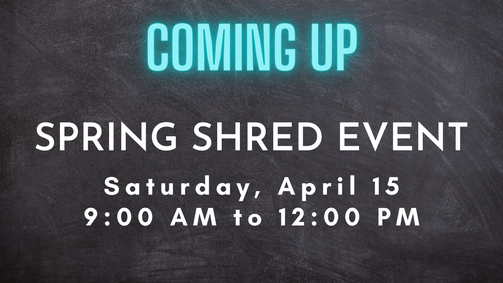 Spring Shred Event April 15 2023
