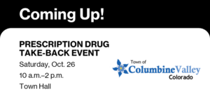 Prescription drug take-back event at Town Hall on Oct. 26