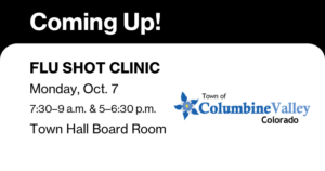 ad for flu shot clinic oct. 7