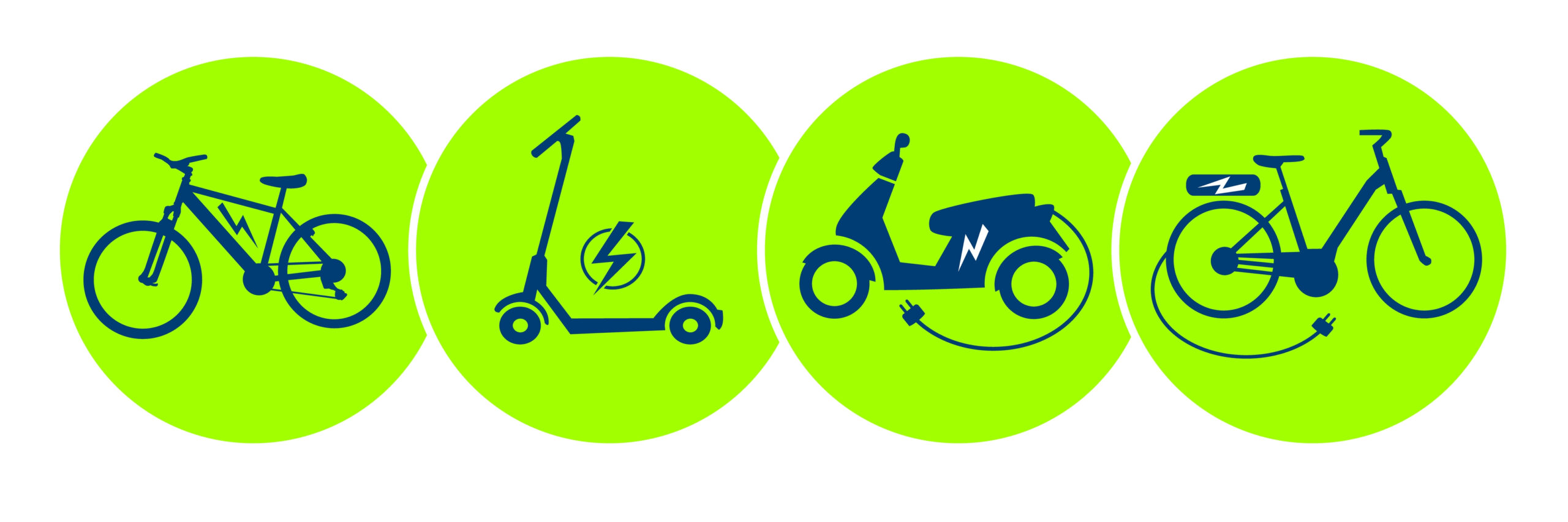 Logos for e-bikes and e-scooters