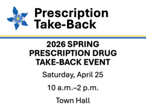 Prescription drug take-back day April 25, 2026, Town Hall