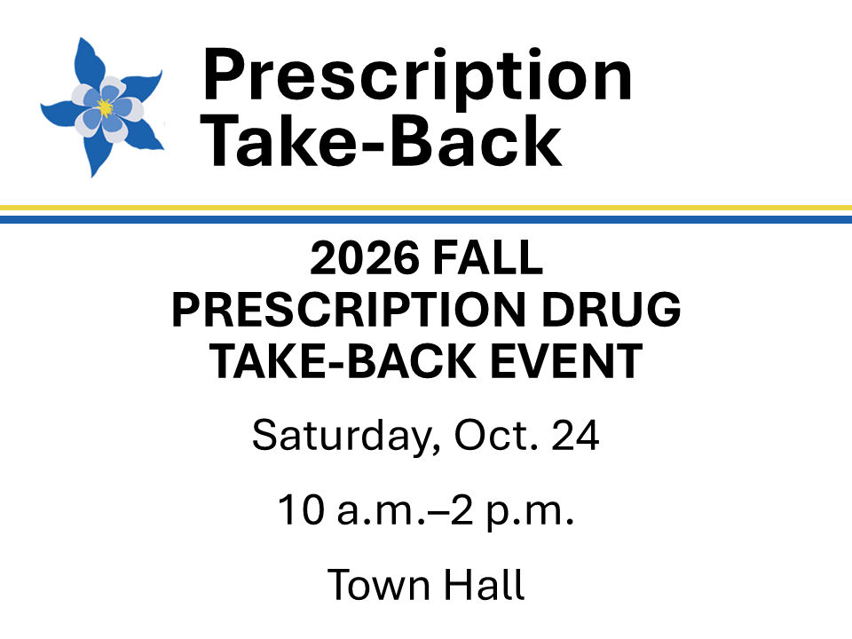 October 24 10-2 pm prescription drug take back event