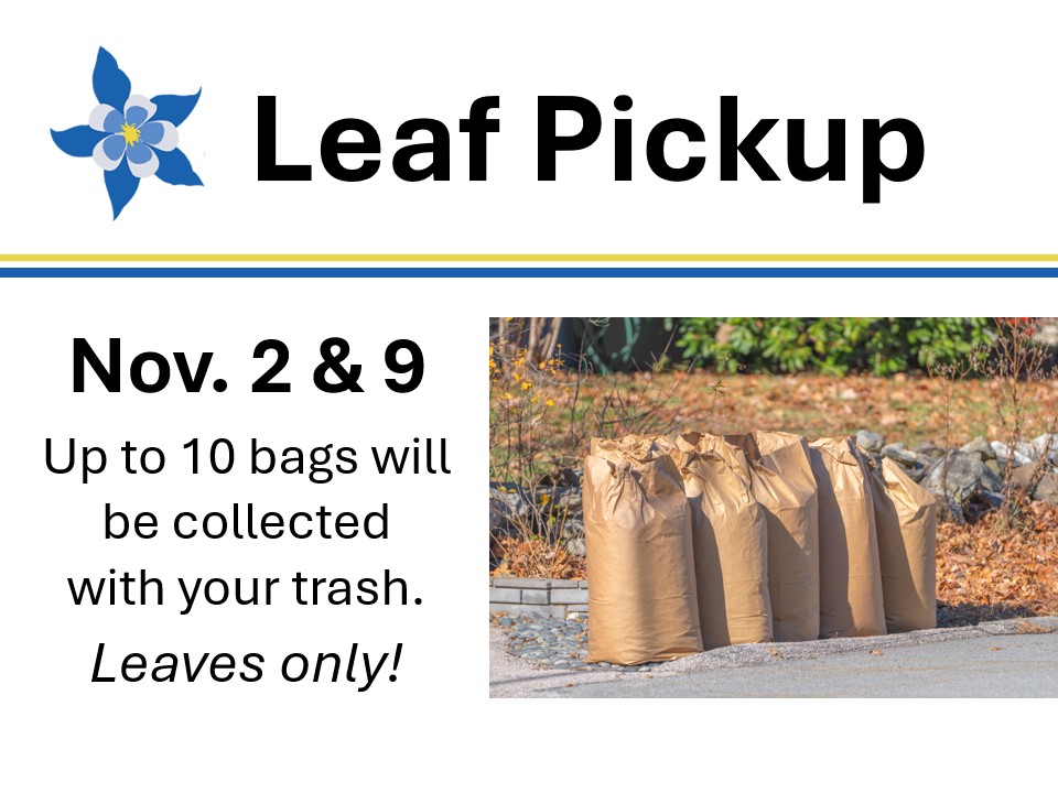 Nov. 2 & 9 leaf pickup with trash service